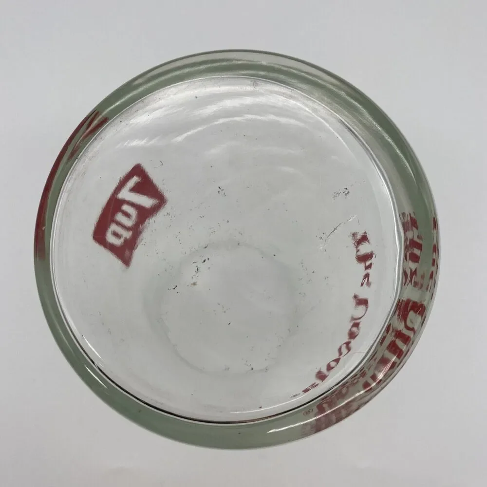 7 UP The Uncola Upside Down 16 Oz Clear Drinking Glass Vintage 7Up Circa 1970s